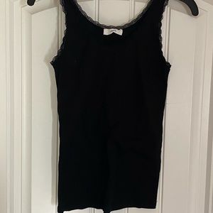 baby tank with black lace straps